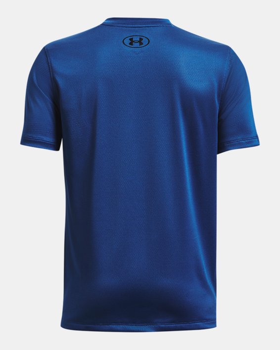 Boys' UA Tech™ Vent Short Sleeve in Blue image number 1